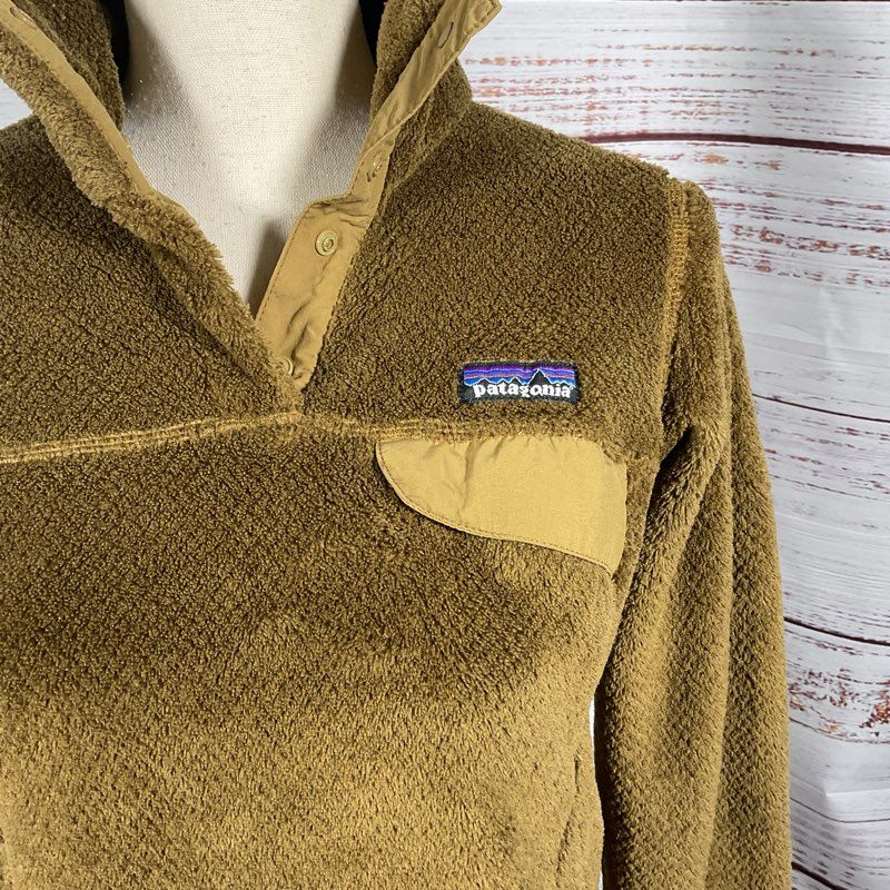 Patagonia Re-Tool Snap Pullover Brown Polartec Jacket Women's Size XS