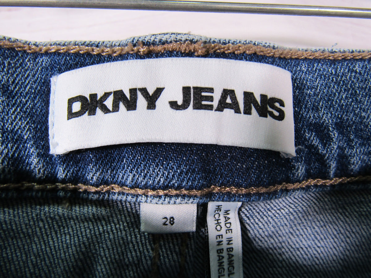 DKNY Jeans Women's Blue High Rise Wide Leg Jeans Size 28