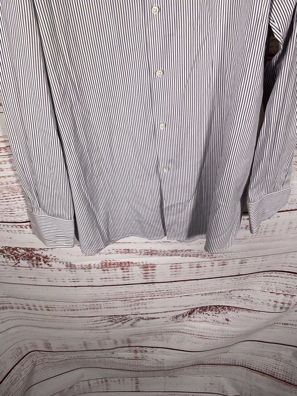 Hugo Boss Men's Slim Fit Striped Dress Button Shirt Size 18 US / 46