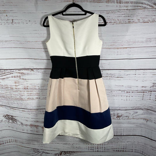 NWT Kate Spade Cream Colorblock Sleeveless Bow Dress Size 4 MSRP $478