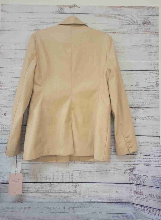 NWT Women's Avec Les Filles Tan/Beige Faux Leather Jacket Size L