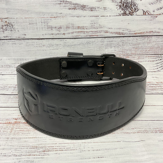Ironbull Strength 7mm Black Leather Weight Lifting Belt - Size M 41"