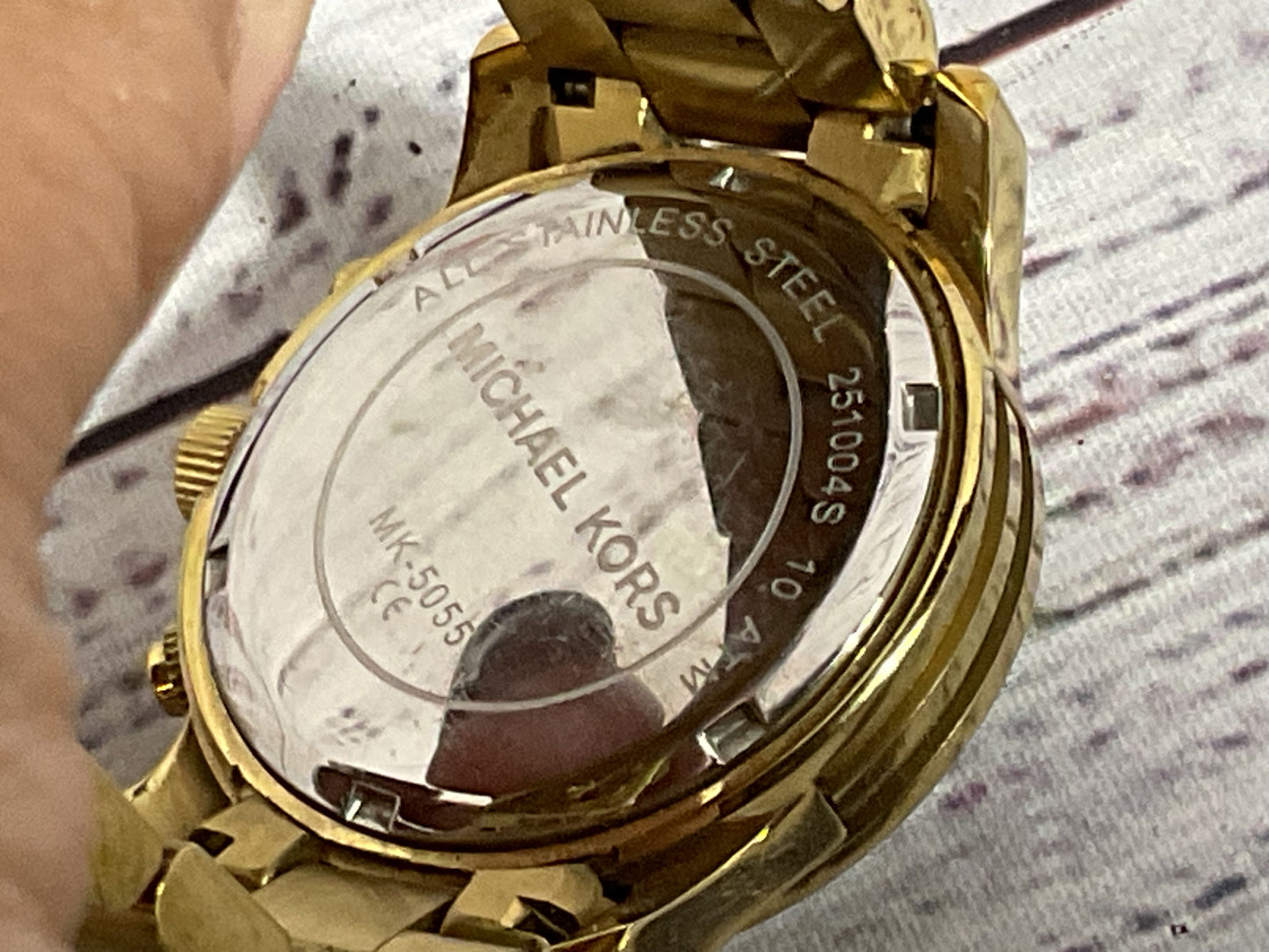 MICHAEL KORS MK5055 Women's Gold 38mm Waterproof Chronograph 6.25" Watch