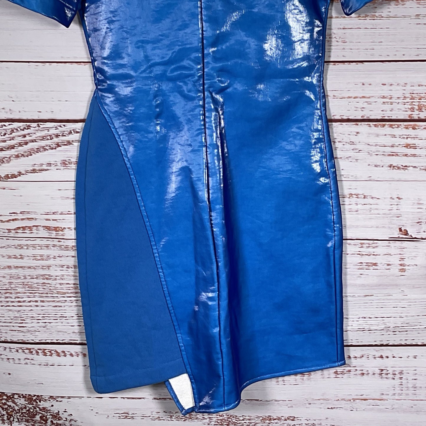 ZILVER Designs Pedro Lourenço Women's Blue Shimmery Short Dress- SZ S