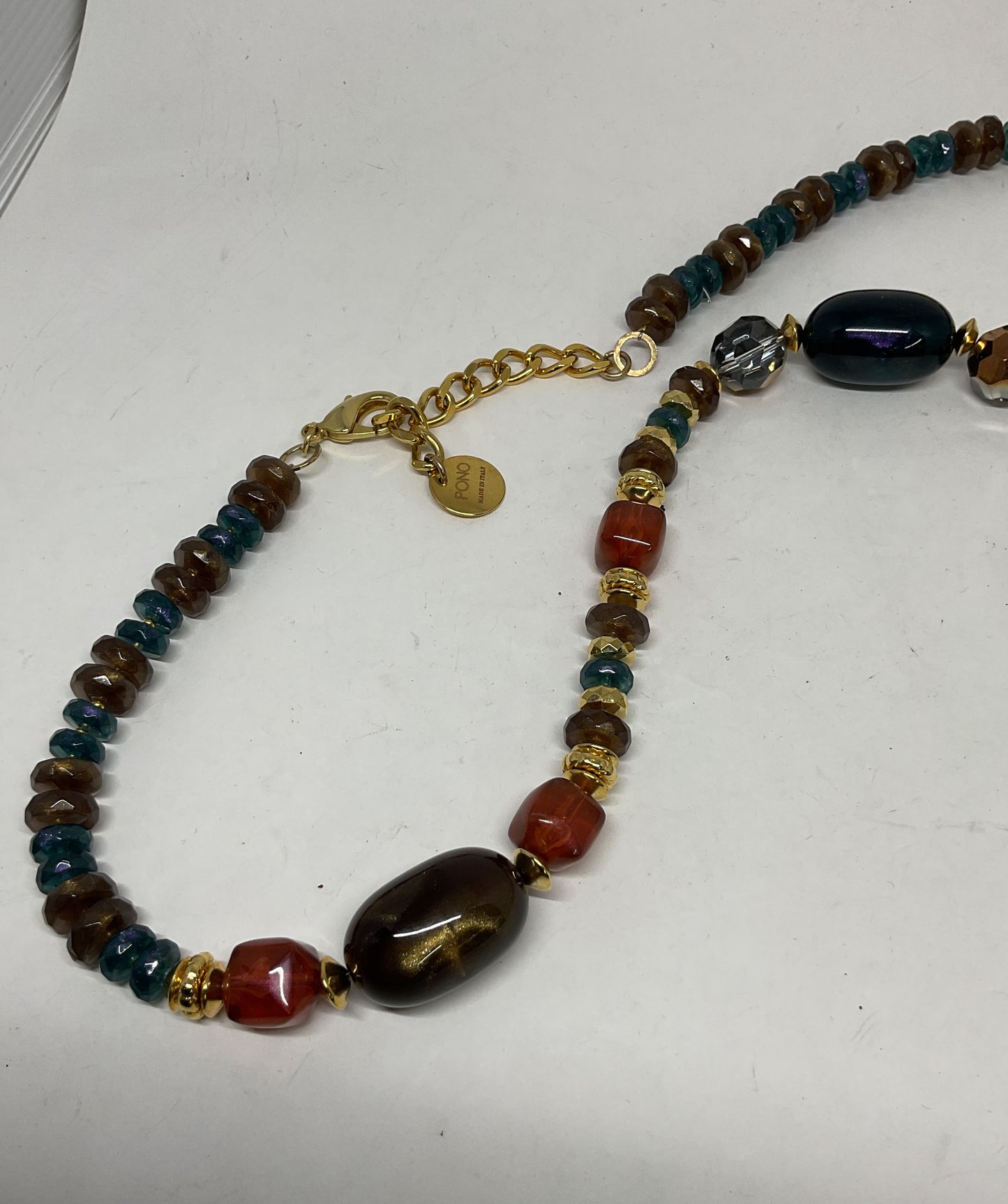 PONO Made in Italy Gold Tone Beaded Necklace