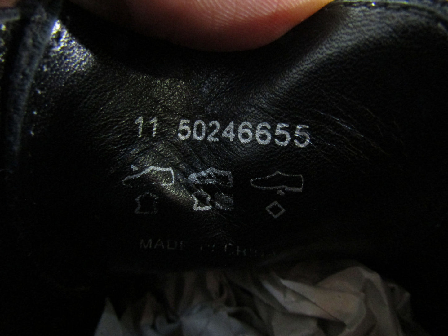 Hugo Boss Vareb Men's Textured Black Leather Oxfords Size 11