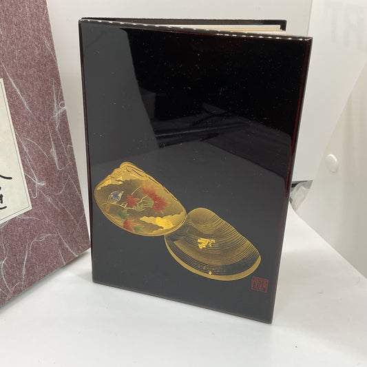 NEW VINTAGE Chinese Lacquer Hanagai Awase Motif Address Book