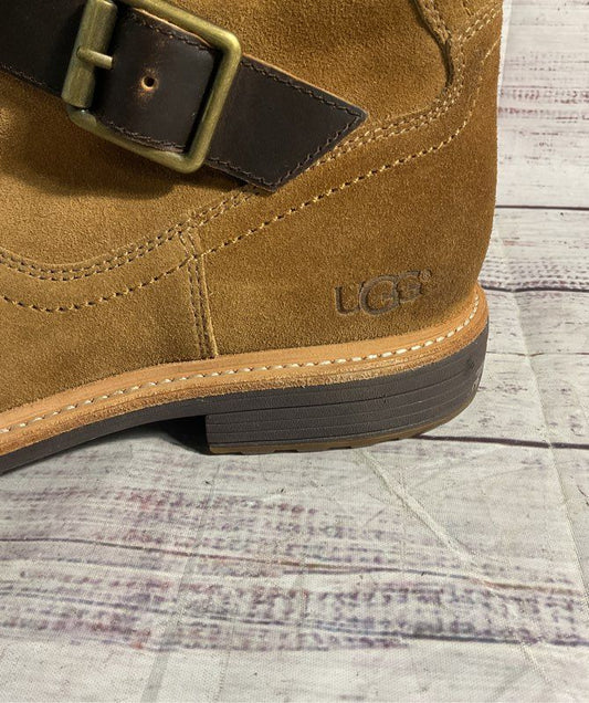 Men's Waterproof Leather Tall Boots With Fur UGG Jaren Casual Boots Size 9