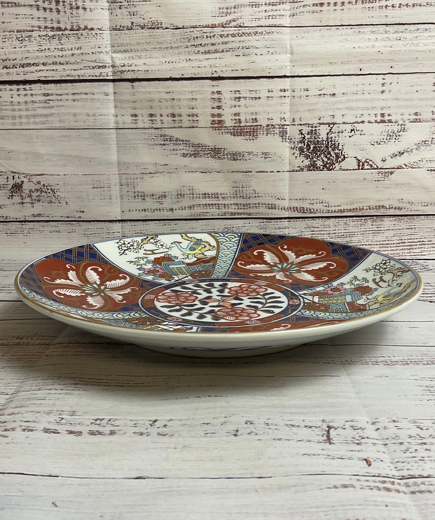 Goldimari Japanese Decorative Hand Painted Collectible Plate 12"