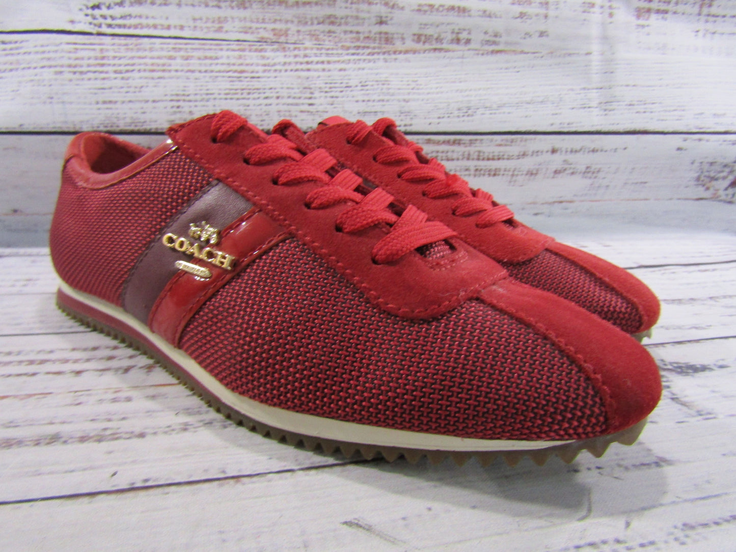 Coach Ivy Women's Red Fashion Sneakers Size 5
