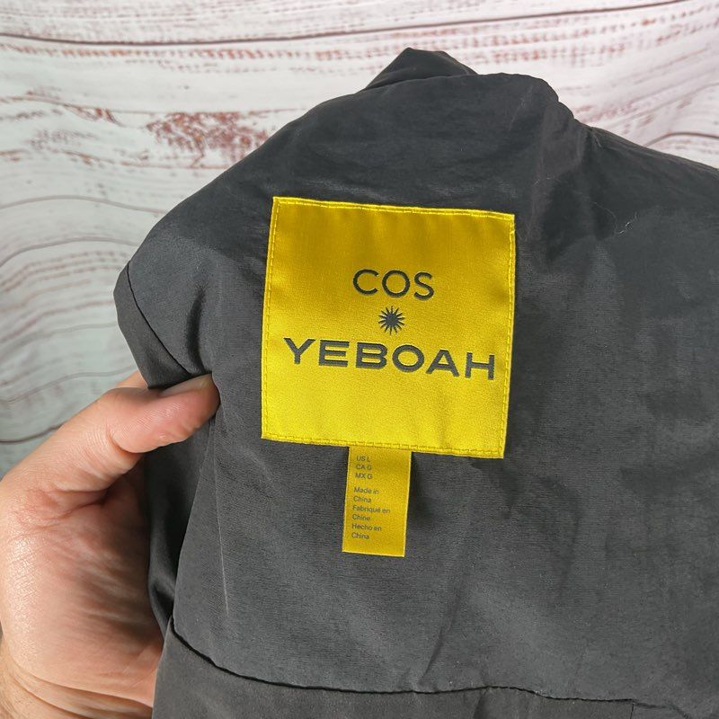 COS X Yeboah Black & Yellow Contrast Stitch Full Zip Jacket - Size Large