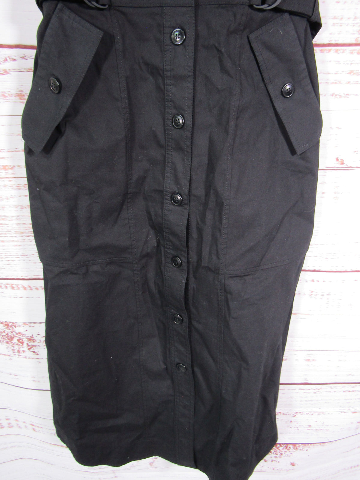 Ted Baker Zamya Women's Black Utility Paperbag Waist Dress Size 1