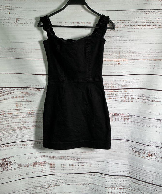 Women's Reformation Jeans Black Filis Denim Mini Dress Size 2