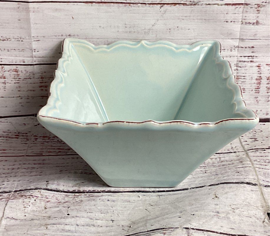 Primagera Portugal Ceramic 6" Set of 3 Serving Bowls Turquoise