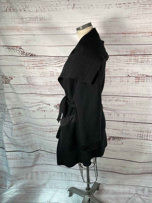 Vintage MOTYS Collection Women's 100% Wool Black Coat Size 43 EU