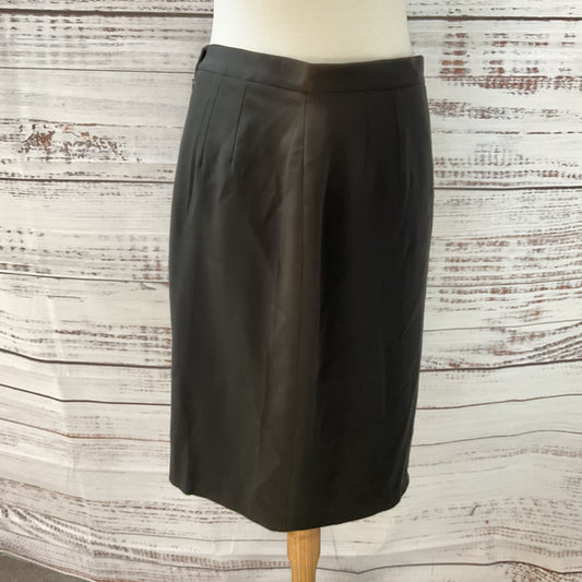 Giorgio Armani Black Silk Blend Skirt - Size 12 Discolored Sun Bleached Sides