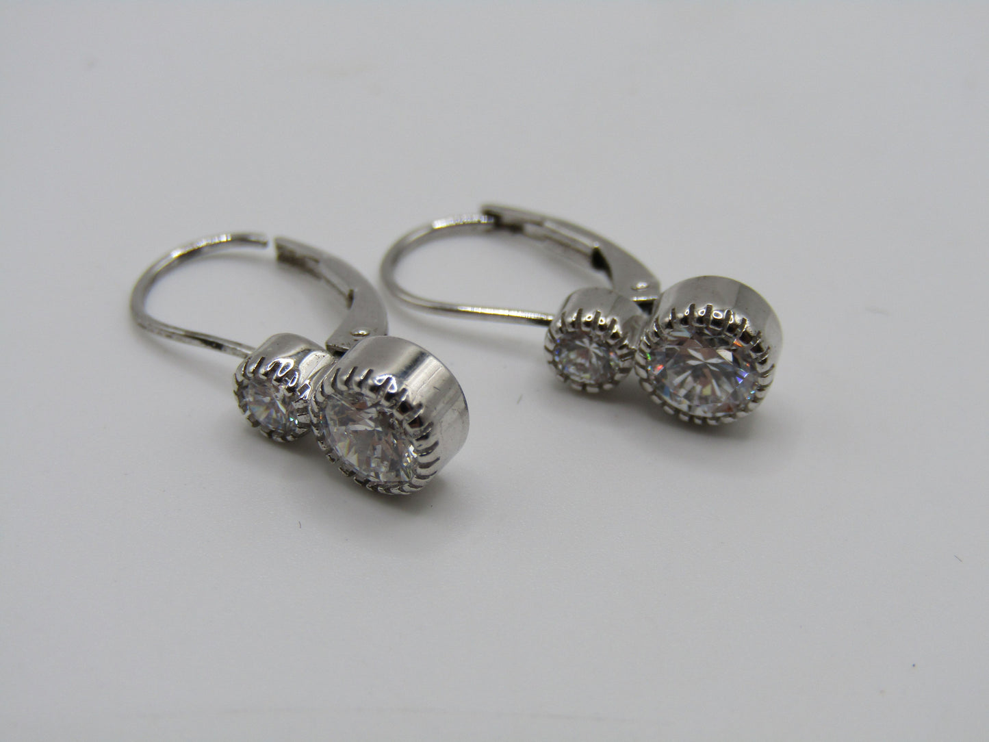 Sterling Silver Cubic Zirconia Drop Earrings