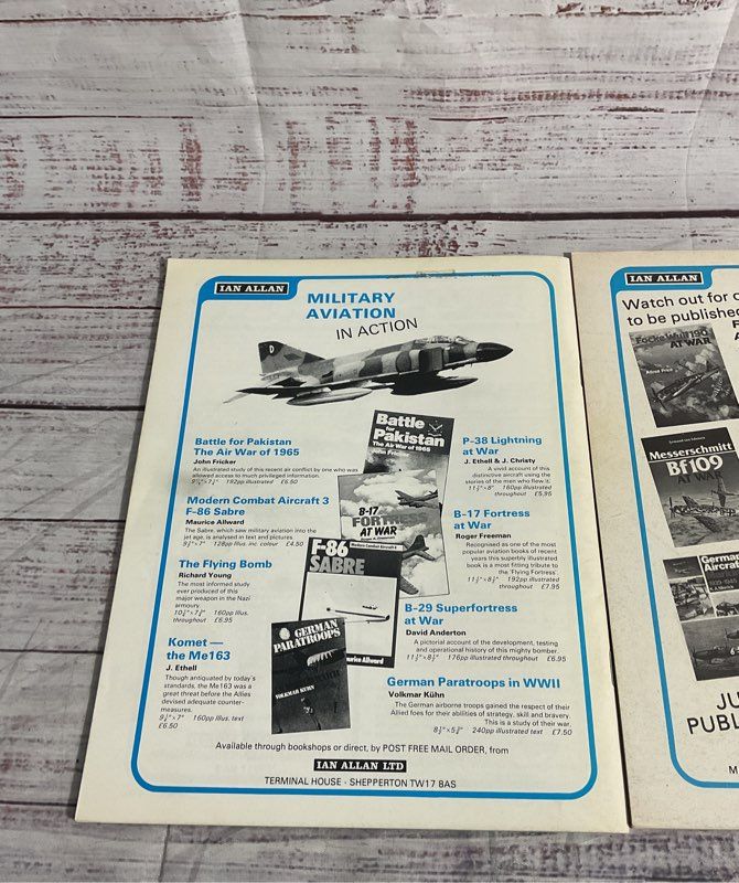 2 Vintage Aircraft Illustrated Ian Allan Airplane Books 1970's