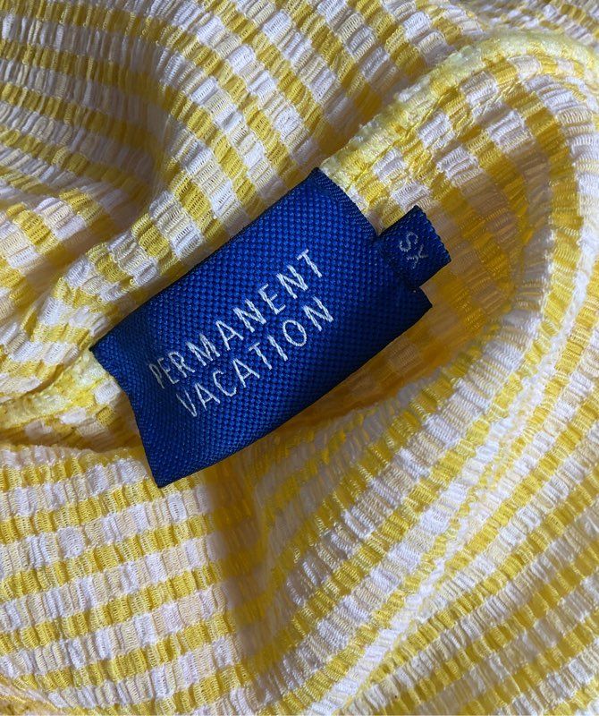 Permanent Vacation Ritual Tank Dress Yellow XS