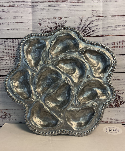 Salisbury Home Collection Silver Pearl Cast Aluminum Infinity Oyster Griller