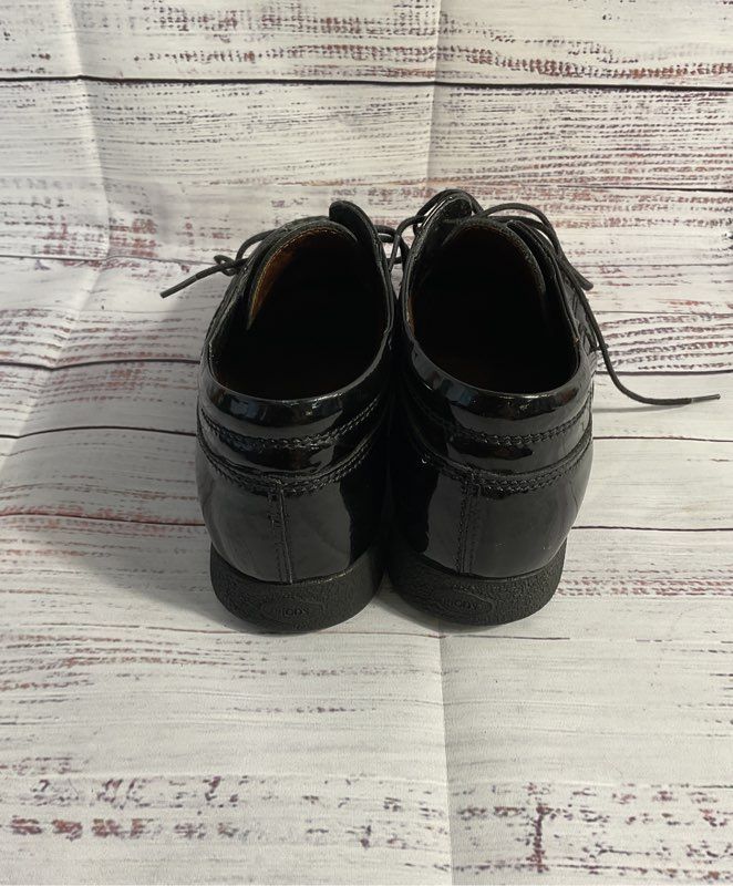 Women's TOD'S Patent Leather Oxford Lace Up Shoes Size 5 Made in Italy