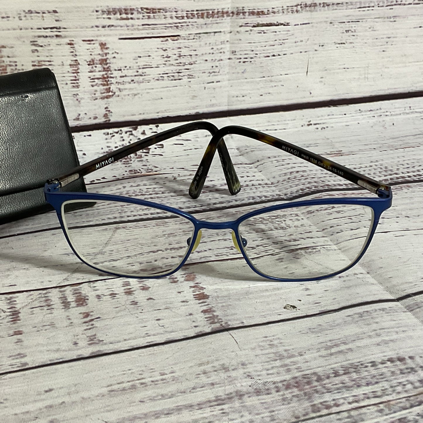 MIYAGI Heidi 1516 Blue Eyeglasses with Case- 54[ ]16 140 (FRAMES ONLY)