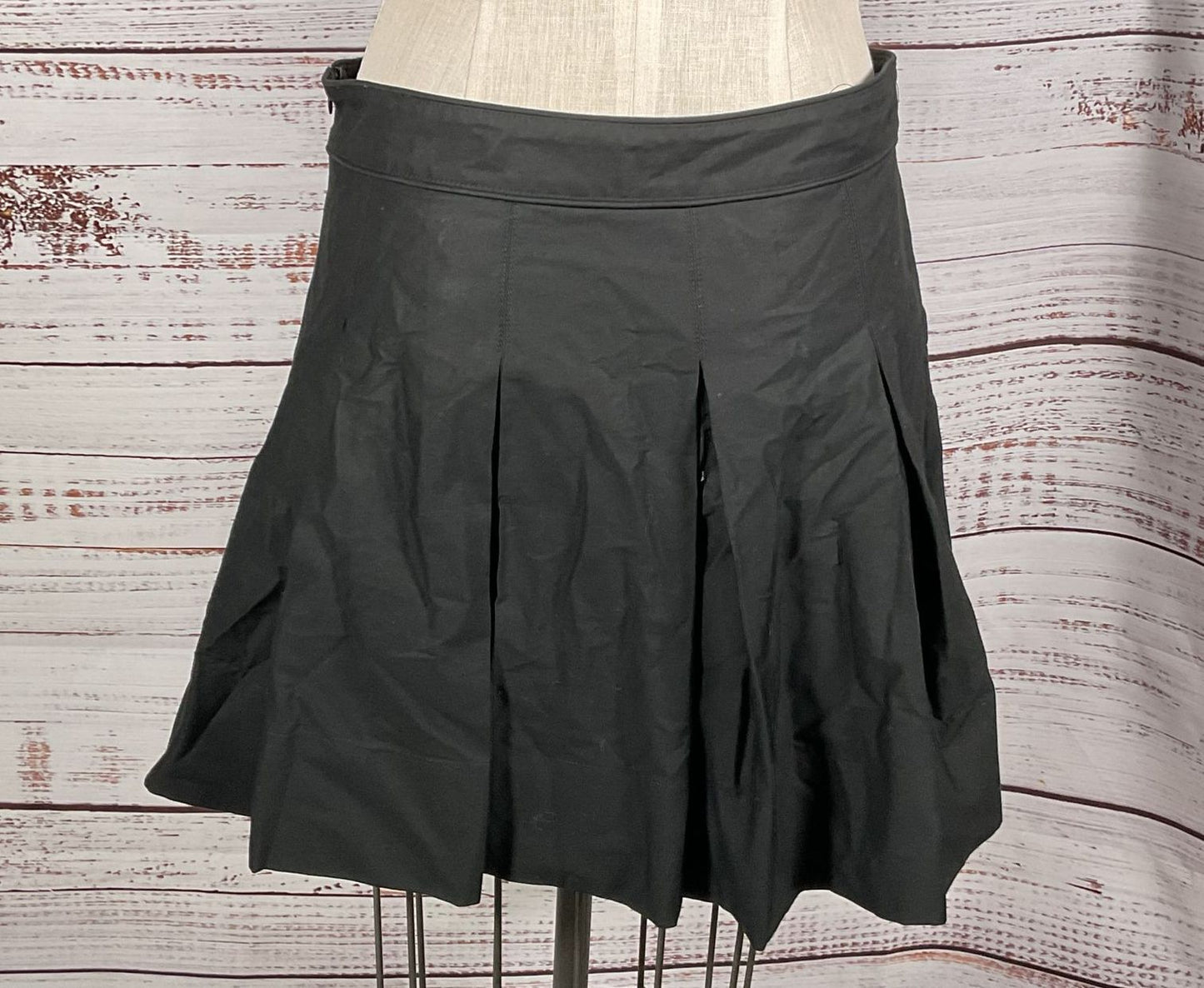 Burberry Pleated A Line Skirt Black 12