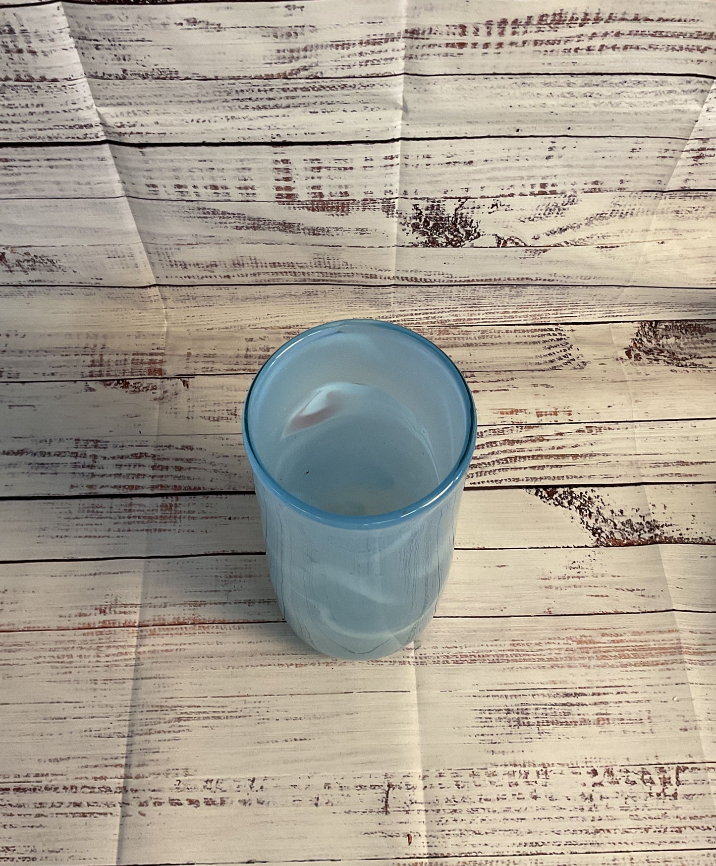 Blue Glass Vase Signed 1999