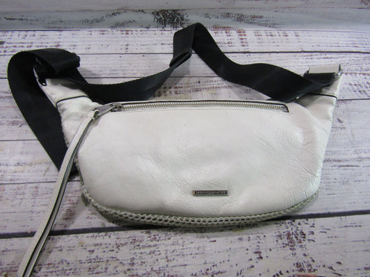 Rebecca Minkoff Bree Women's Off White Leather Mesh Fanny Belt Bag