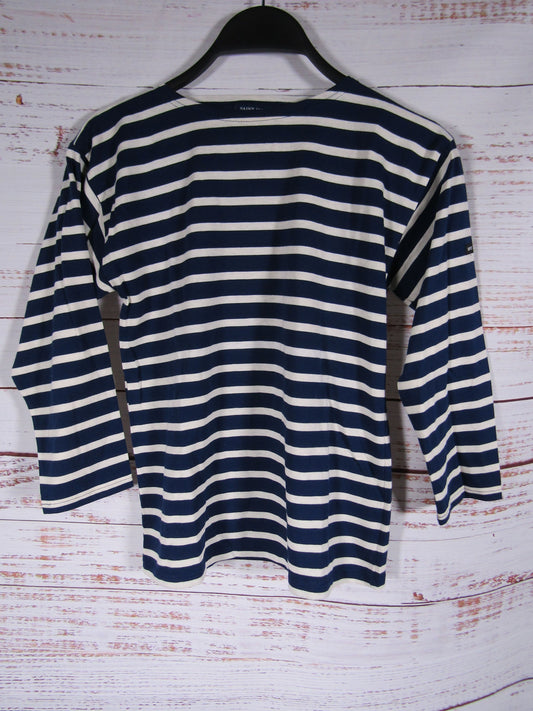 Saint James Minquiers Girl's Striped 3/4 Sleeve T-Shirt Size 12 Made in France