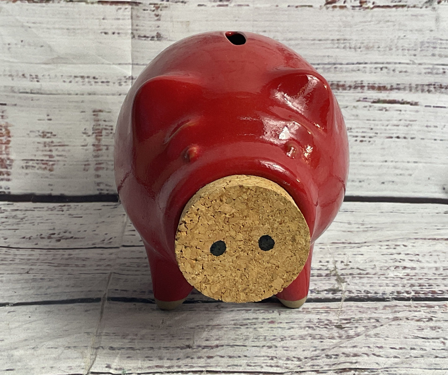 Pike Place Market Small Piggy Bank Red