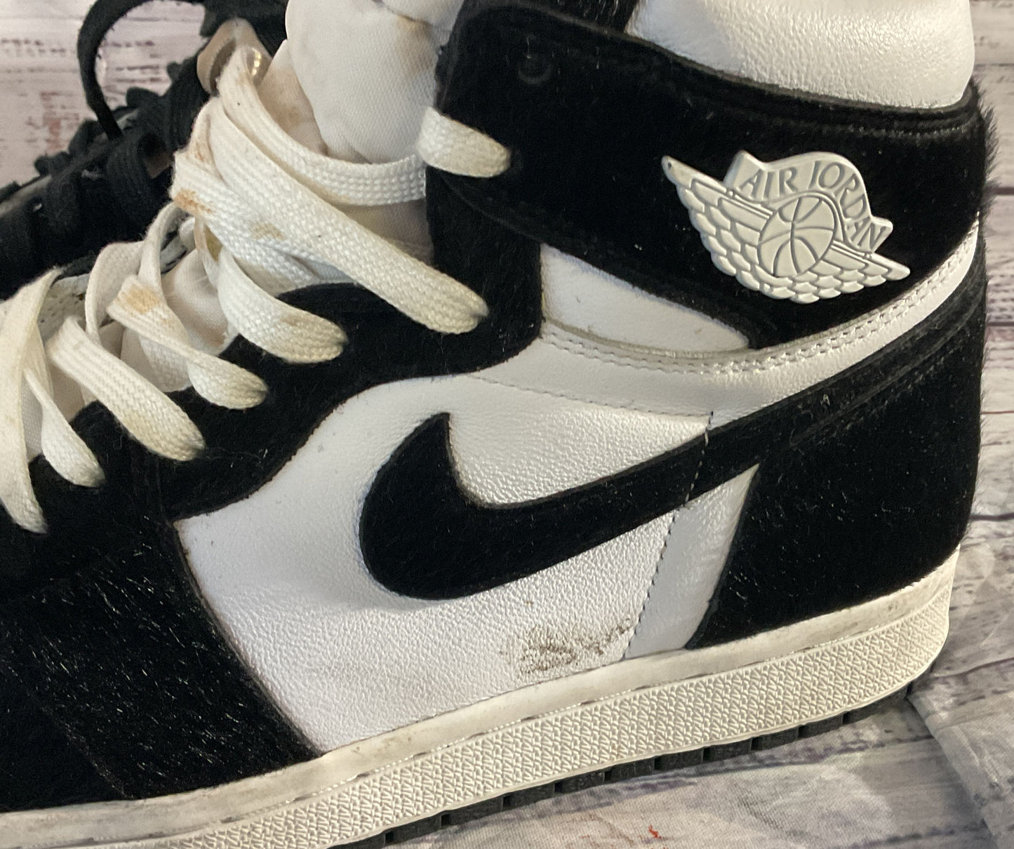 Nike Air Jordan 1 Retro OG High Twist Sneakers Black White 9.5
