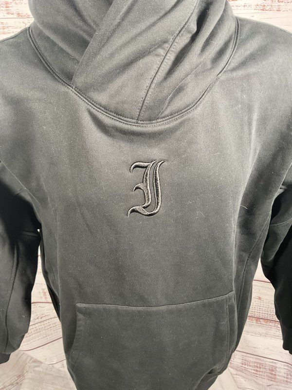 WLNEXT Men's Black Pullover Hoodie Sweater Size L Old English Logo