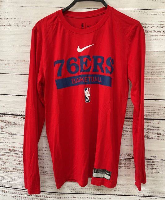 Nike Philadelphia 76ers Red Long Sleeve T-Shirt Size S