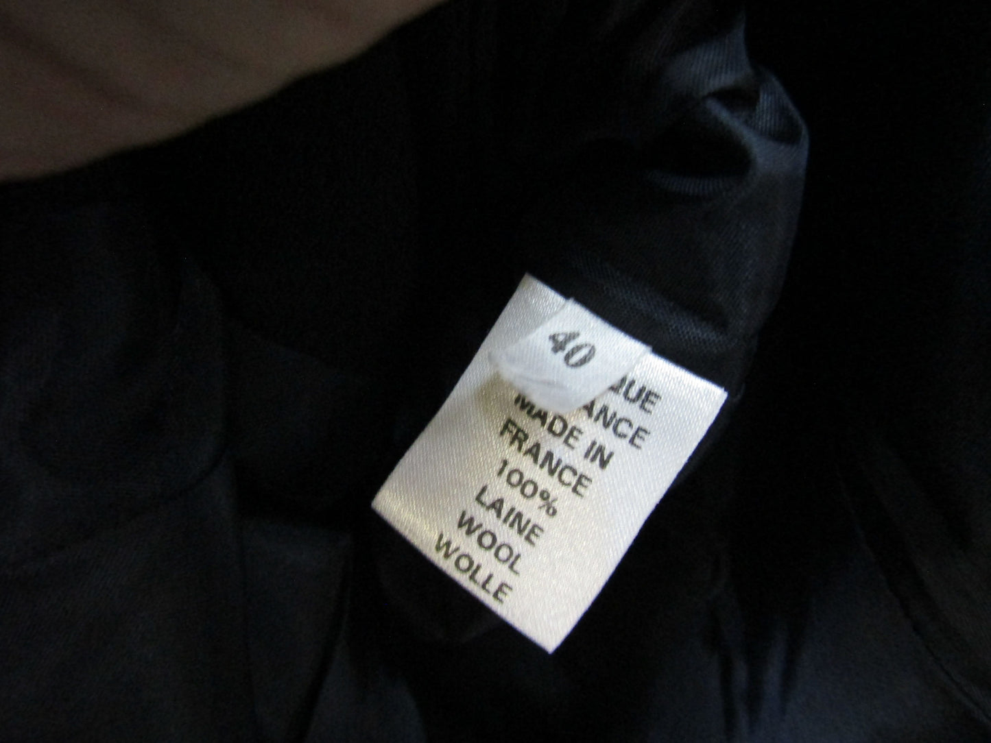 Lisa Frey Women's Navy Blue Button Down Wool Jacket Size 40 Made in France