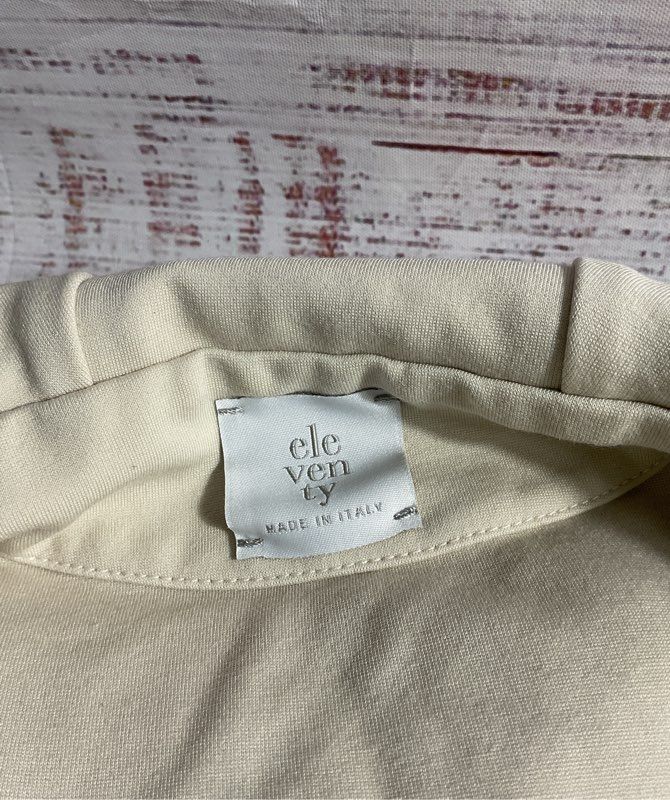 Eleventy Women's Cropped Jacket Hoodie Beige Size Small Made in Italy