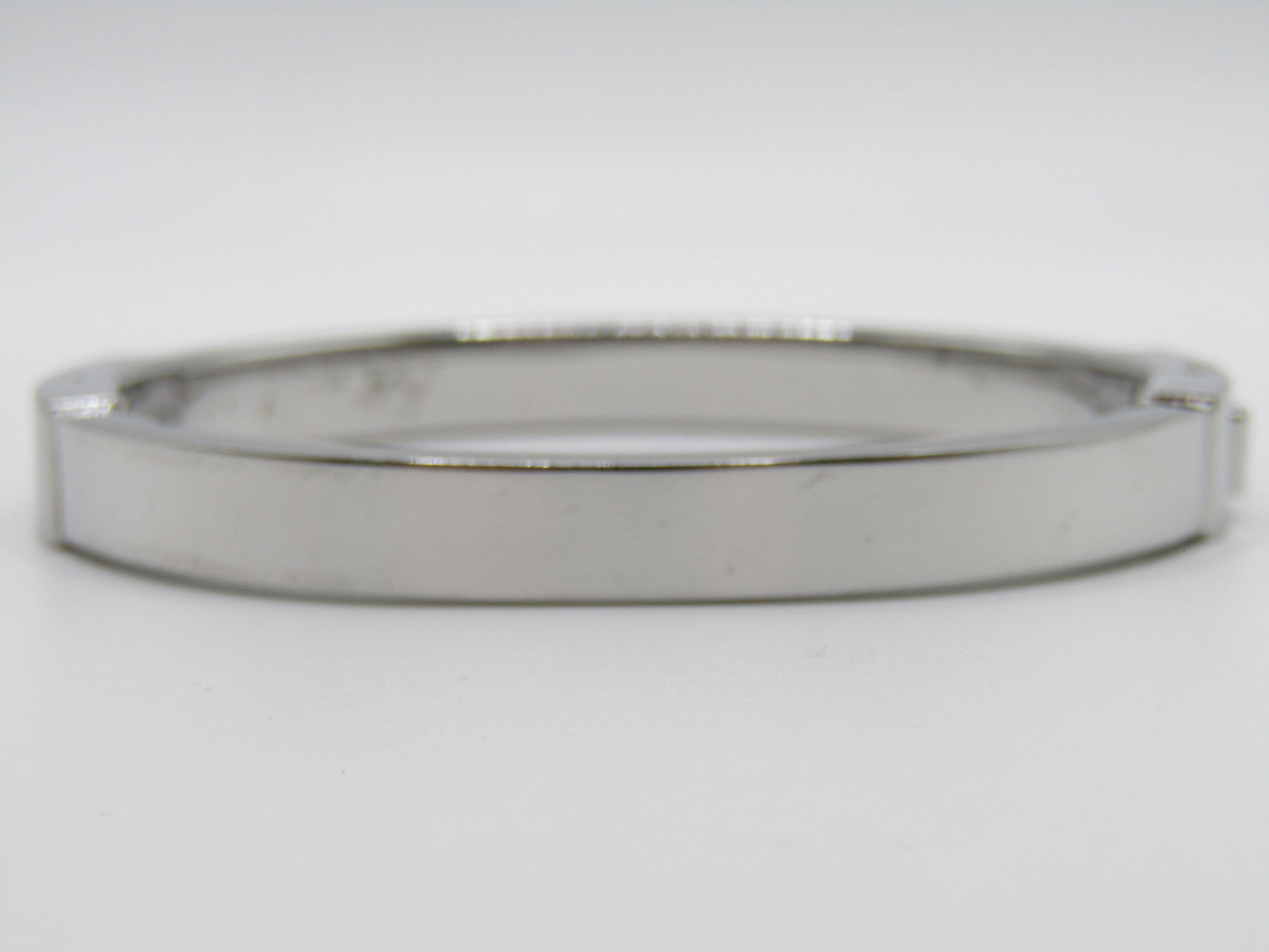 Michael Kors Astor Stud Silver Plated Crystal Pave Bangle Bracelet