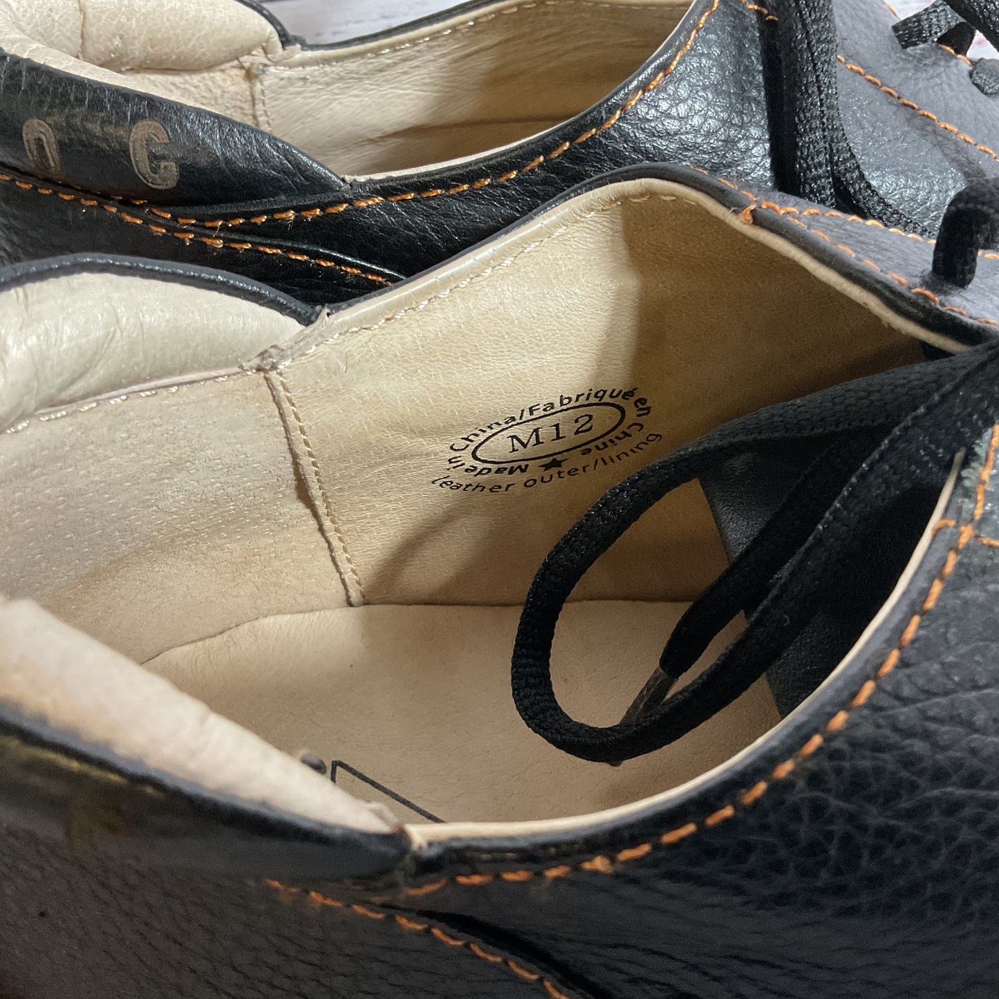 JOHN FLUEVOG Men's Black Orange Sole Lace Up Shoes- SZ 12