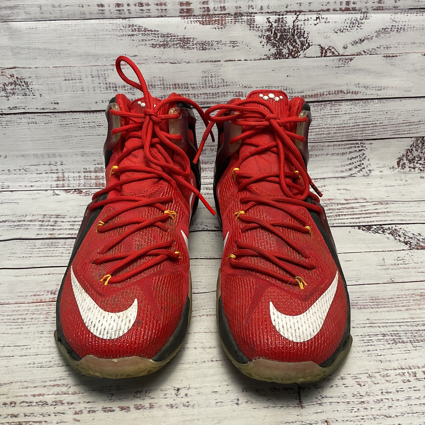 Nike Lebron 12 XII Elite Red/Gold Red Athletic Shoe Men Size 12 2 of 2