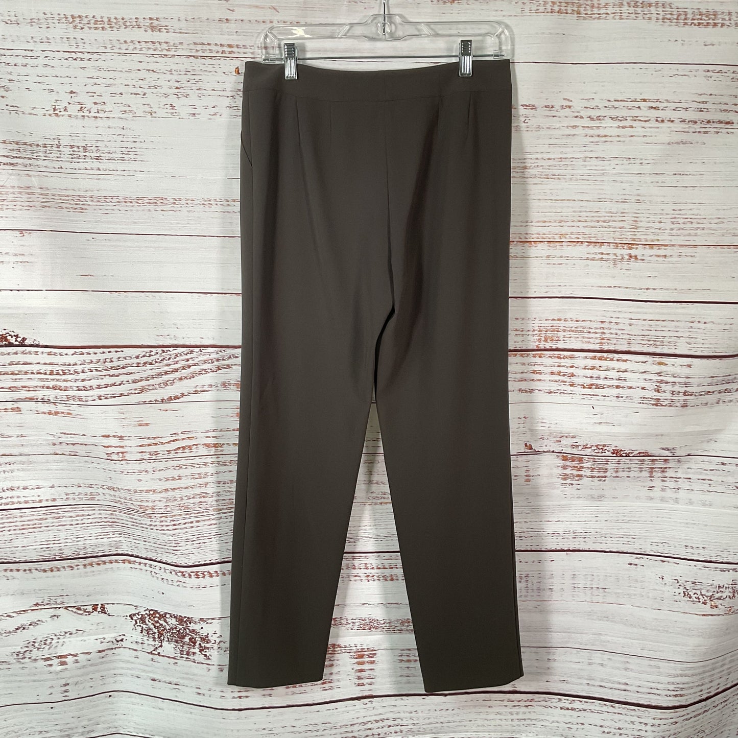 St. John Brown Triacetate Straight Dress Trouser Pants - Size 4