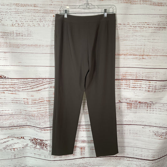St. John Brown Triacetate Straight Dress Trouser Pants - Size 4