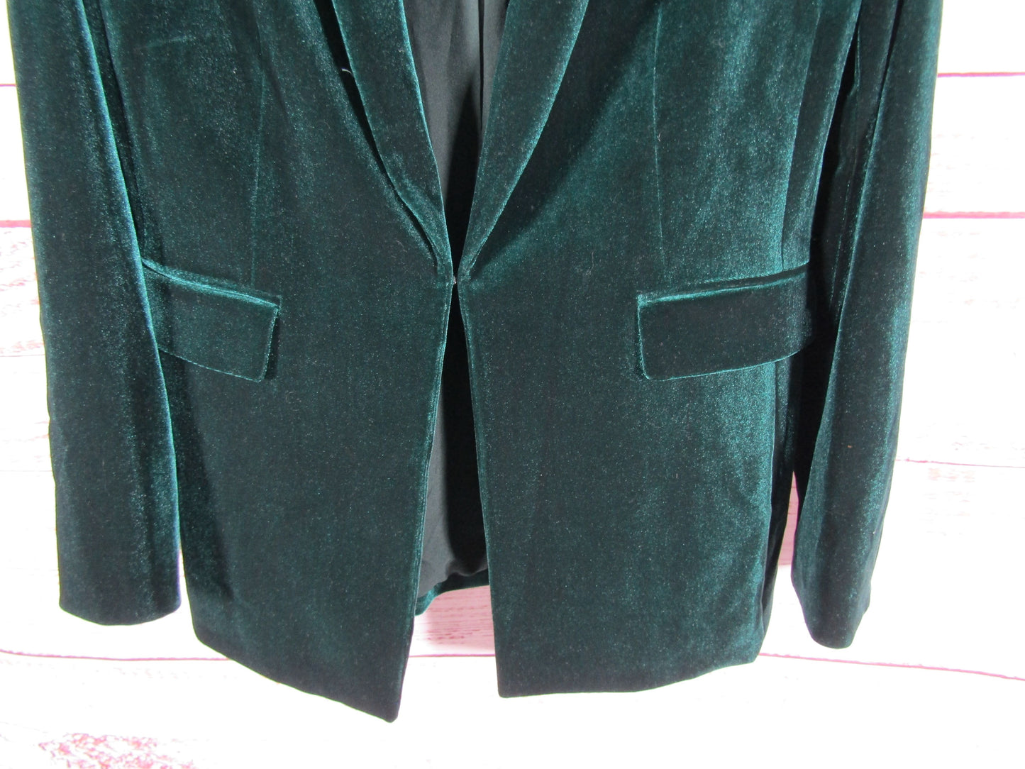 Antonio Melani Women's Green Velvet Blazer Jacket Size 6