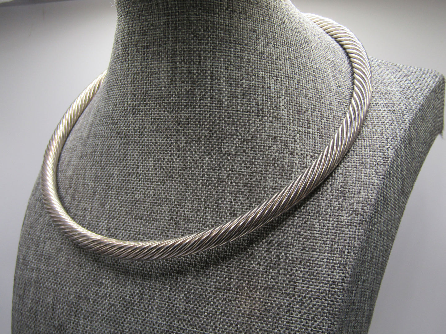 15" Silver Plated Rope Choker Necklace