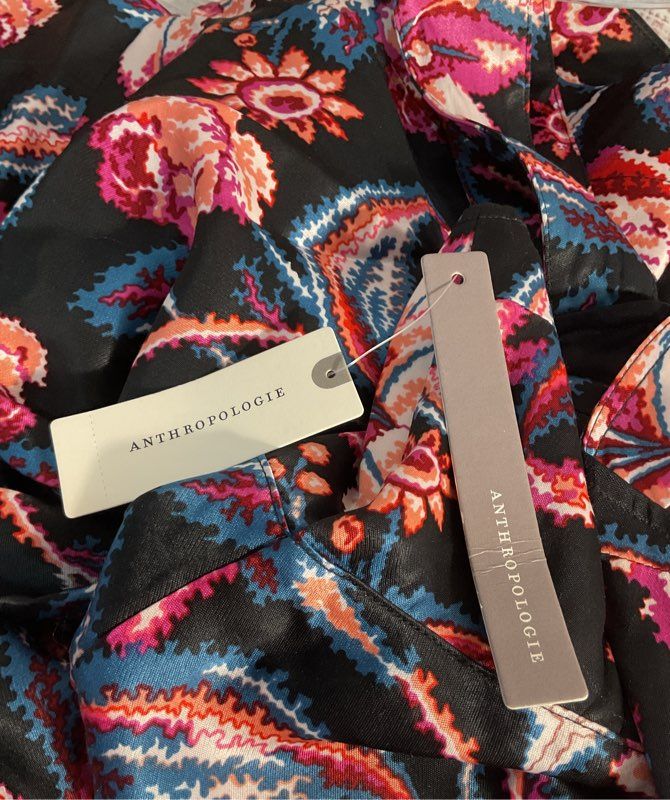 NWT Anthropologie Jocelyn Sleeveless Slip Midi Dress Blackberry Floral Size XS