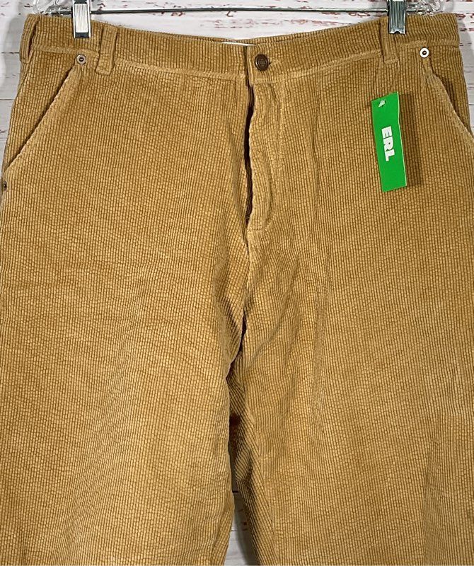 ERL Corduroy Woven Casual Shorts Beige XL