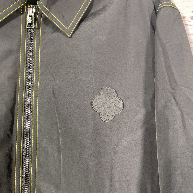 COS X Yeboah Black & Yellow Contrast Stitch Full Zip Jacket - Size Large