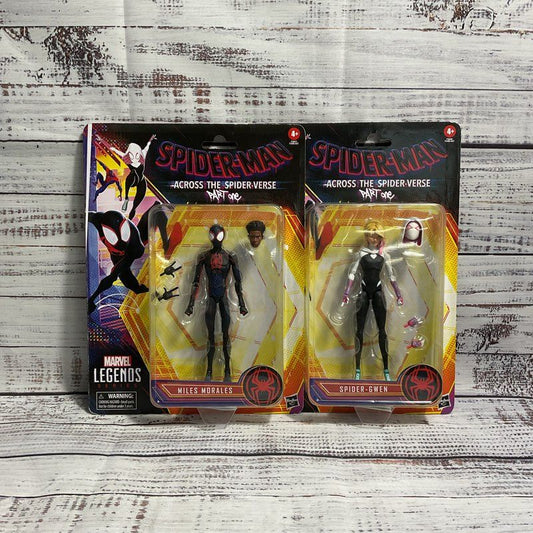 NIB Miles Morales & Spider Gwen Marvel Spider-Man Spider-Verse Action Figure Set