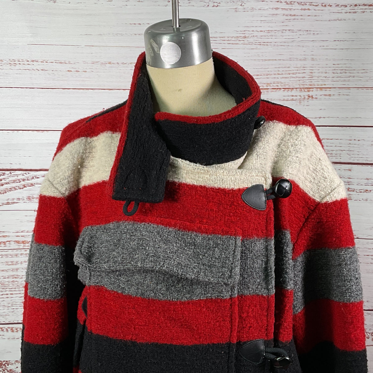 ISABEL MARANT Women's Étoile Wool Blend Stripe Coat- SZ 36/ 6 US