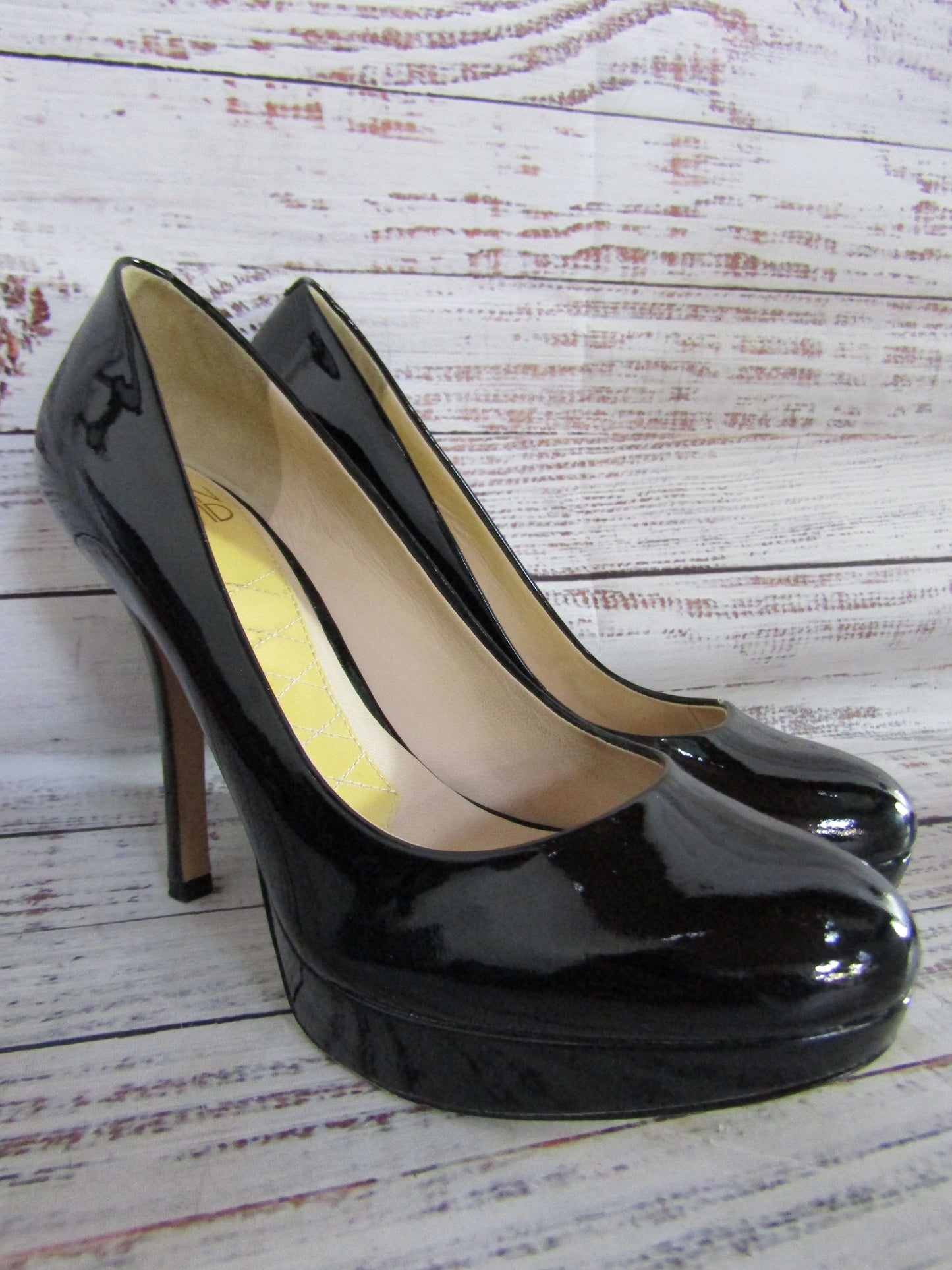 Joan & David Flipp Women's Black Patent Leather Pumps Size 6.5