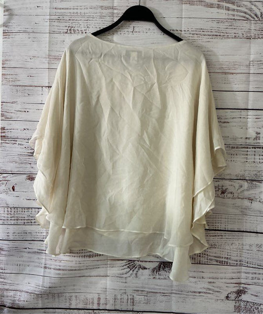 Women's Harari Cream Flowy Silk Top Size M